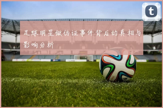 足球明星做伪证事件背后的真相与影响分析
