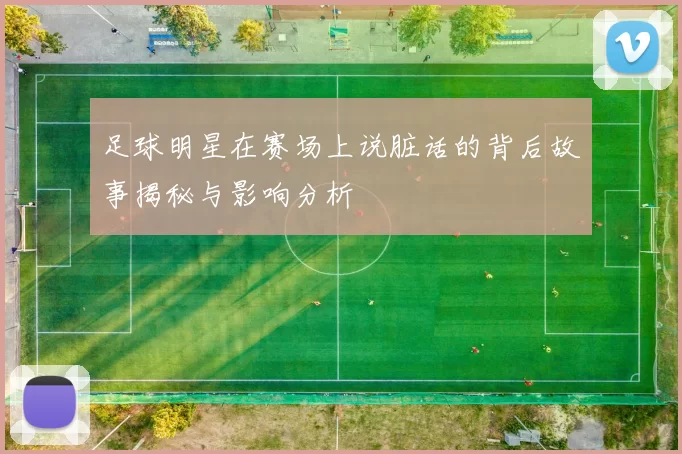 足球明星在赛场上说脏话的背后故事揭秘与影响分析